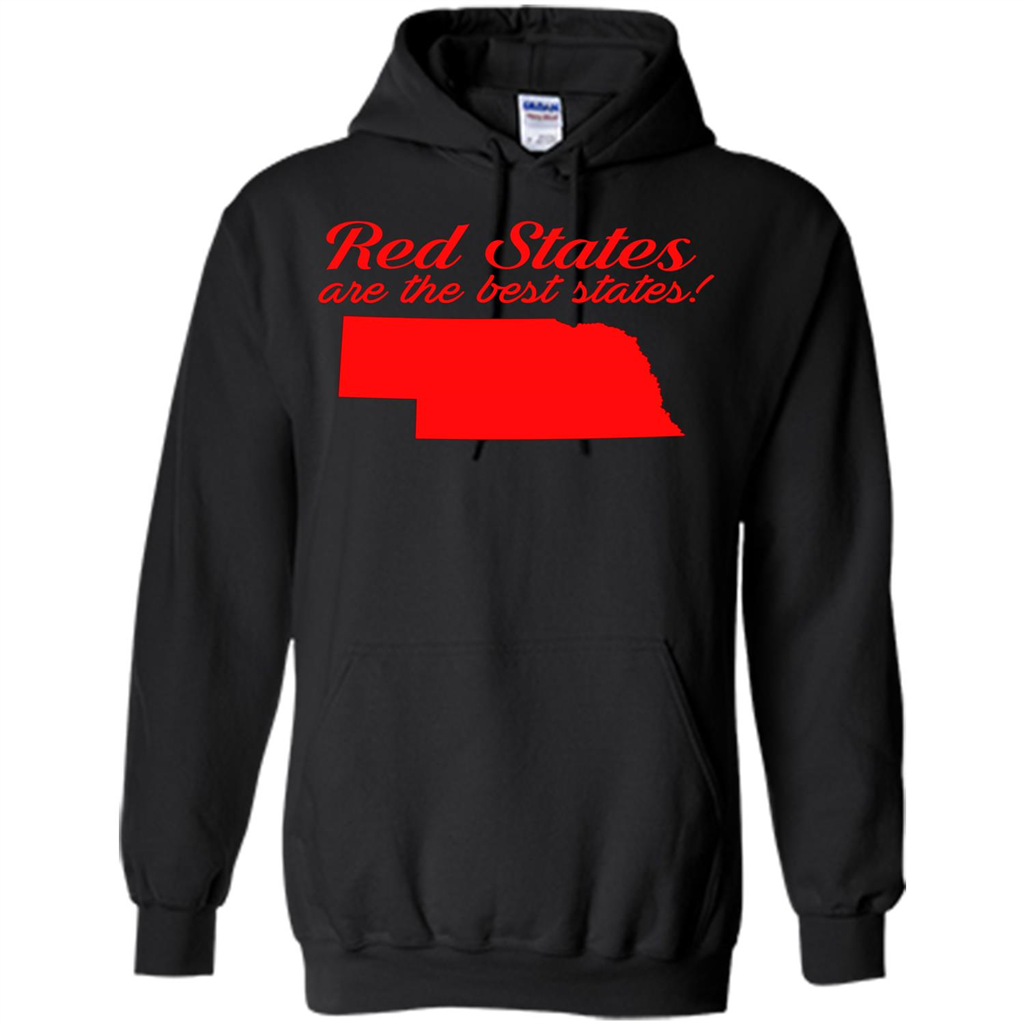 Nebraska T-shirt Red States Are The Best States Black