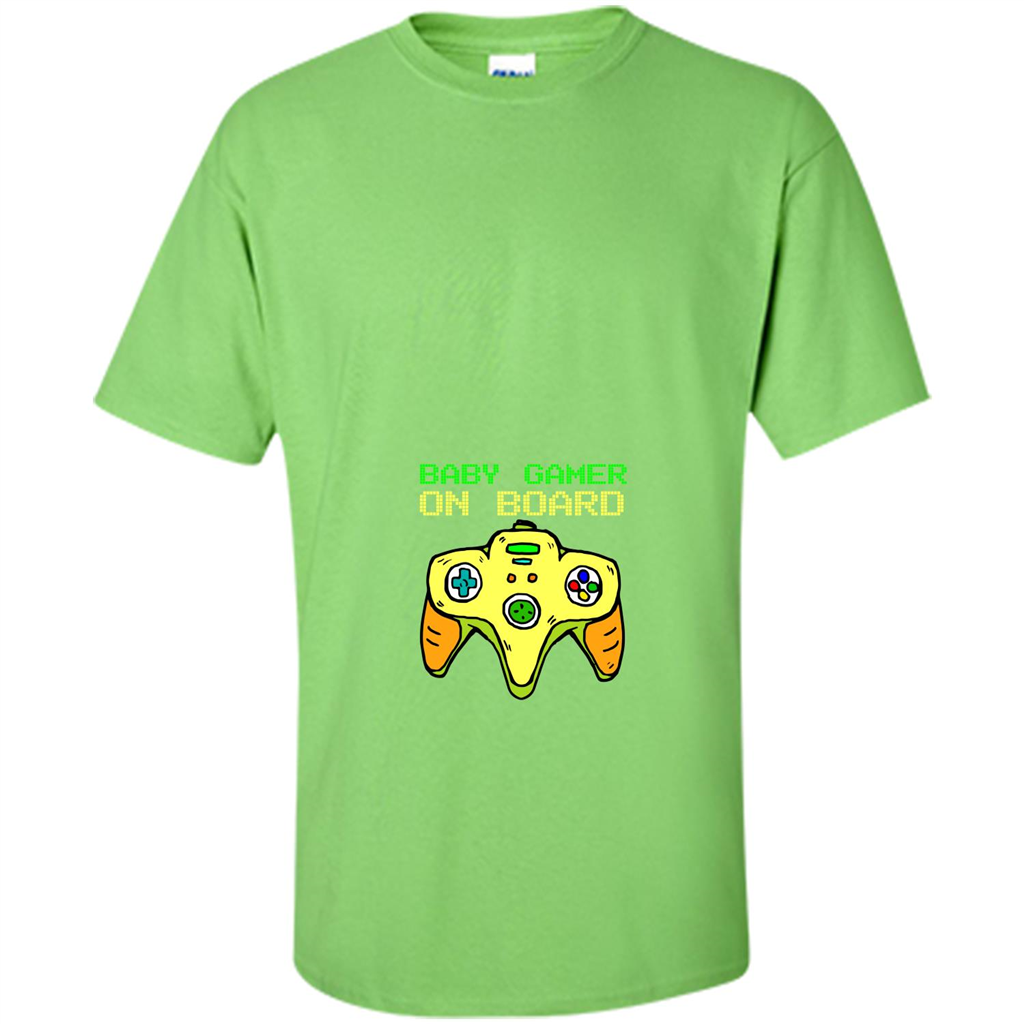 Pregnancy & Birth T-shirt Baby Gamer On Board Lime