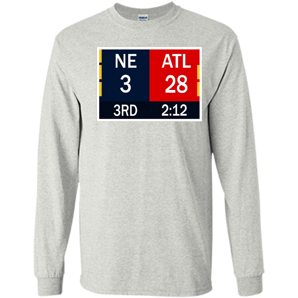 NE 3 ATL 28 Final T-shirt 2 Sides 1 Game Ash