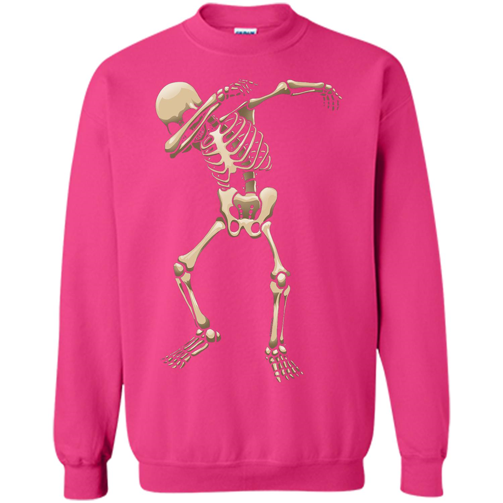 Halloween T-shirt Dabbing Skeleton T-shirt Heliconia