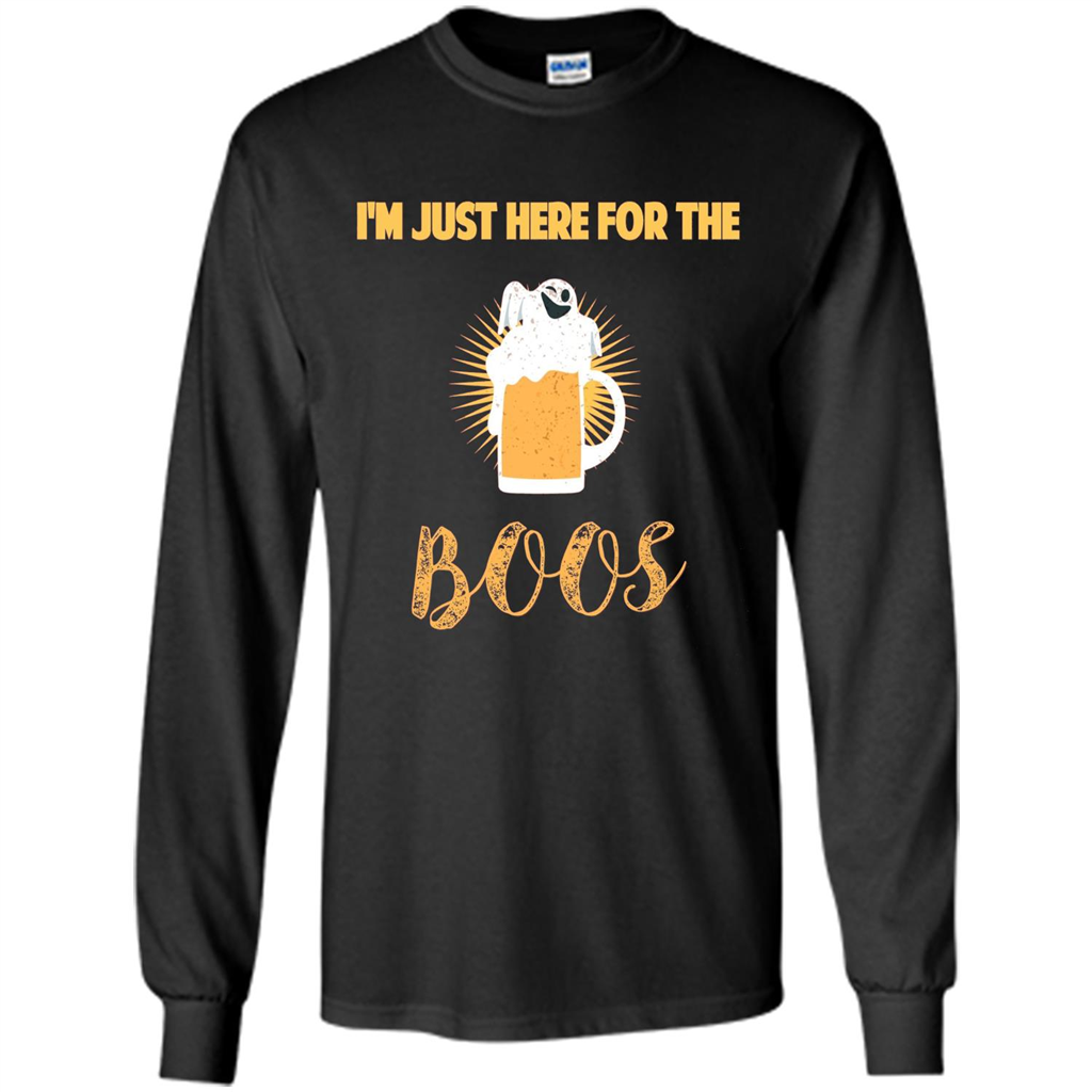 Im Just Here for Boos Funny Halloween T-shirt Black