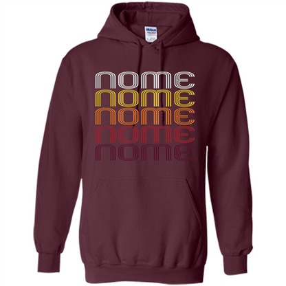 Nome, Vintage Style Alaska T-shirt Maroon
