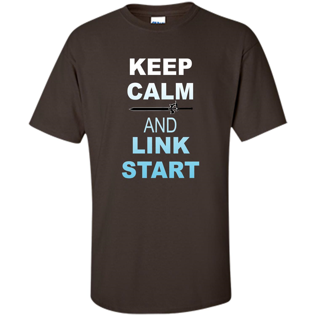 Keep Calm And Link Start T-shirt Dark Chocolate