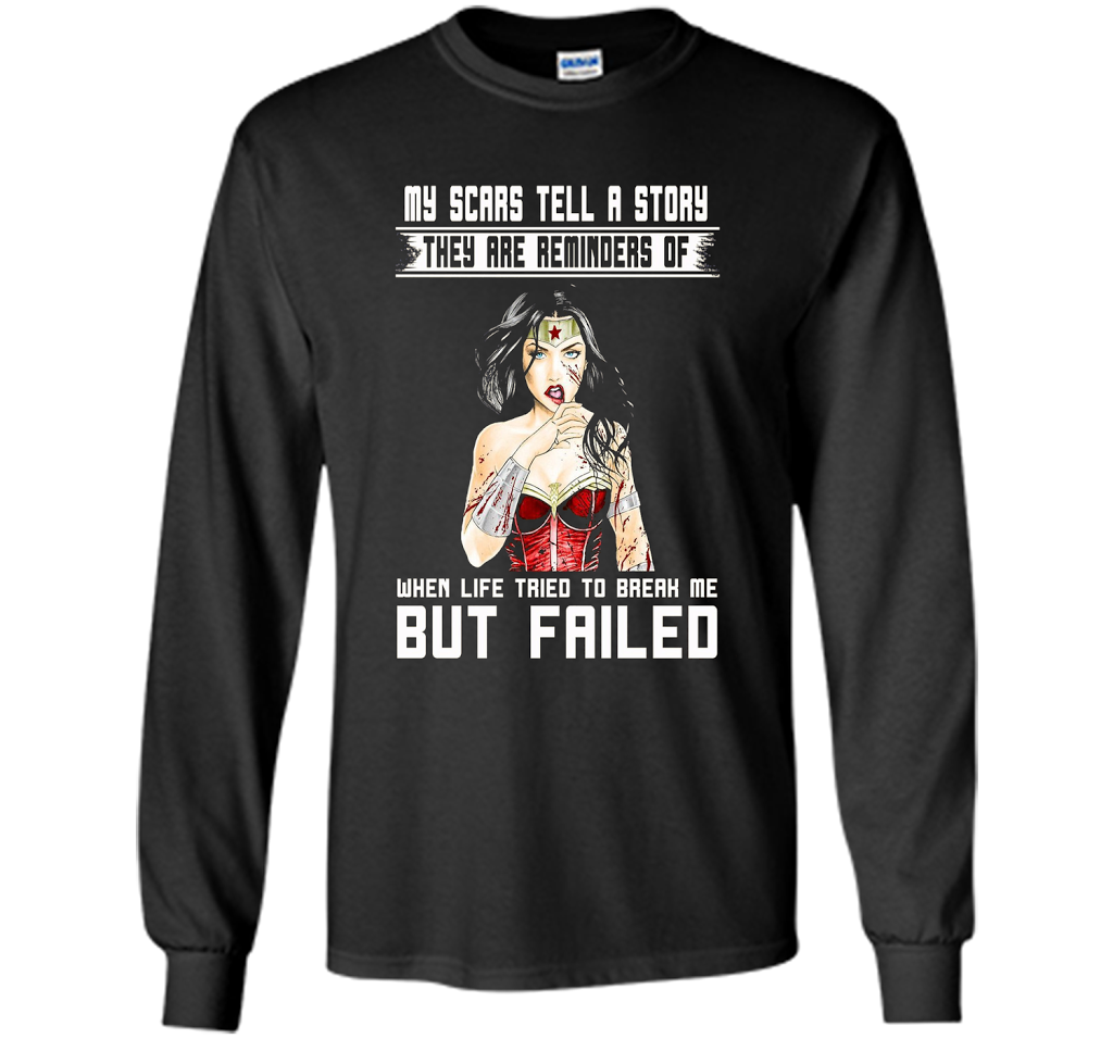 Women's My Scars Tell A Story They Are A Reminder Shirt cool shirt Black