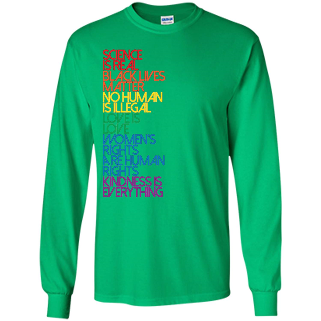 Science Is Real Black Lives Matter T-shirt Irish Green