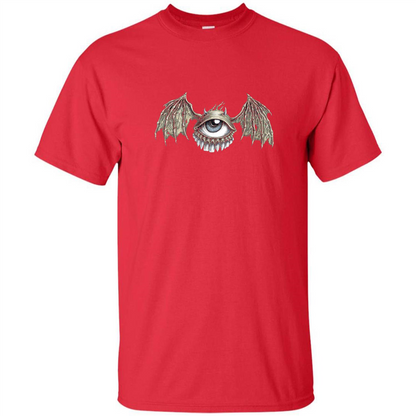 Eyebat T-shirt Scary Halloween Tshirt Red
