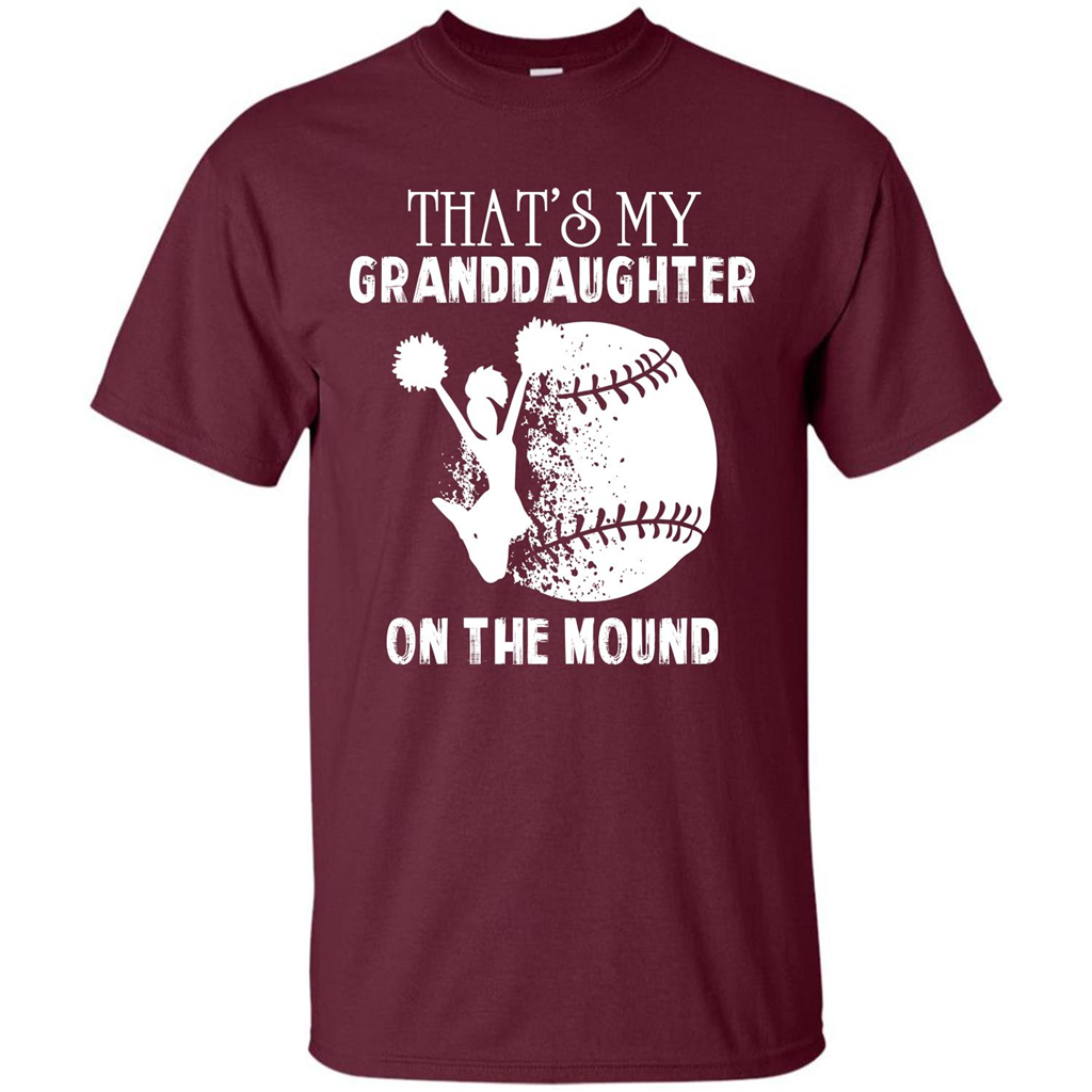 Baseball T-shirt That’s My Granddaughter On The Mound Maroon