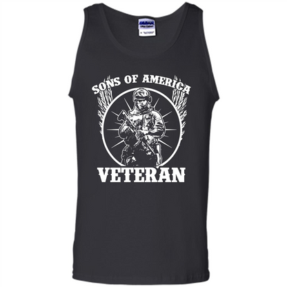 Military T-shirt Sons Of America Veteran Black