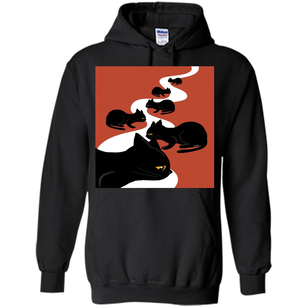 Cat T-Shirt Cat Flow Black