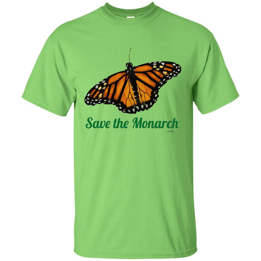 Save the Monarch Butterfly T-shirt Lime