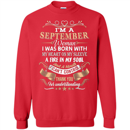 I'm A September Woman T-shirt Red