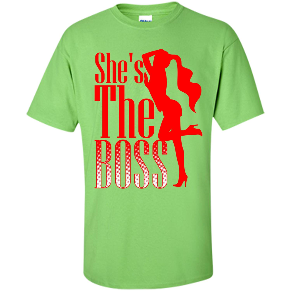 She's The Boss T-shirt Lime