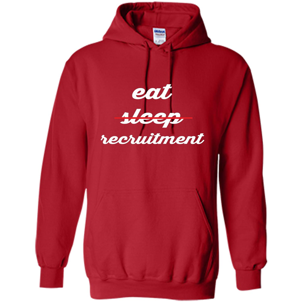 Eat Sleep Recruitment T-shirt Red