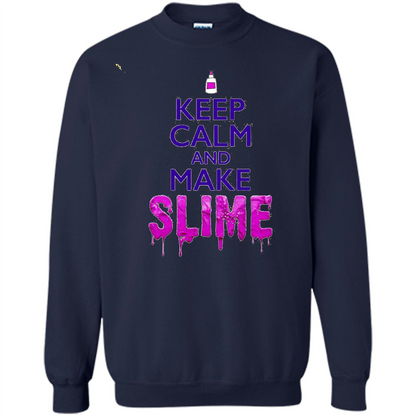 Keep Calm And Make Slime T-shirt Navy