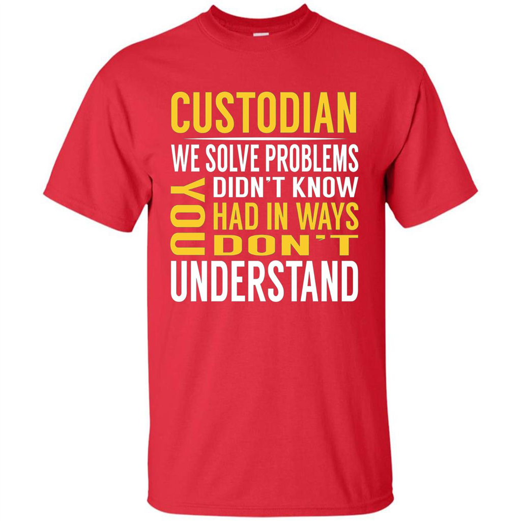 Custodian Solve Problems T-shirt Red