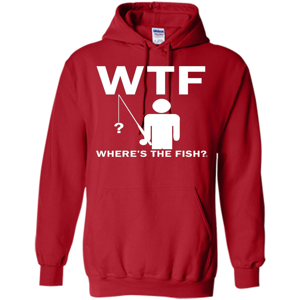 Fishing T-shirt Where's The Fish Red