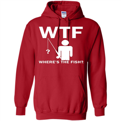 Fishing T-shirt Where's The Fish Red