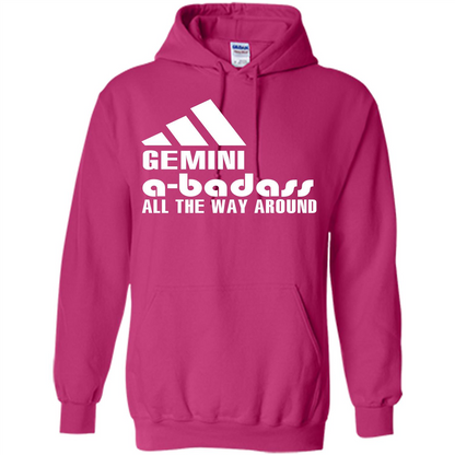 Gemini A-Badass All The Way Around T-shirt Heliconia