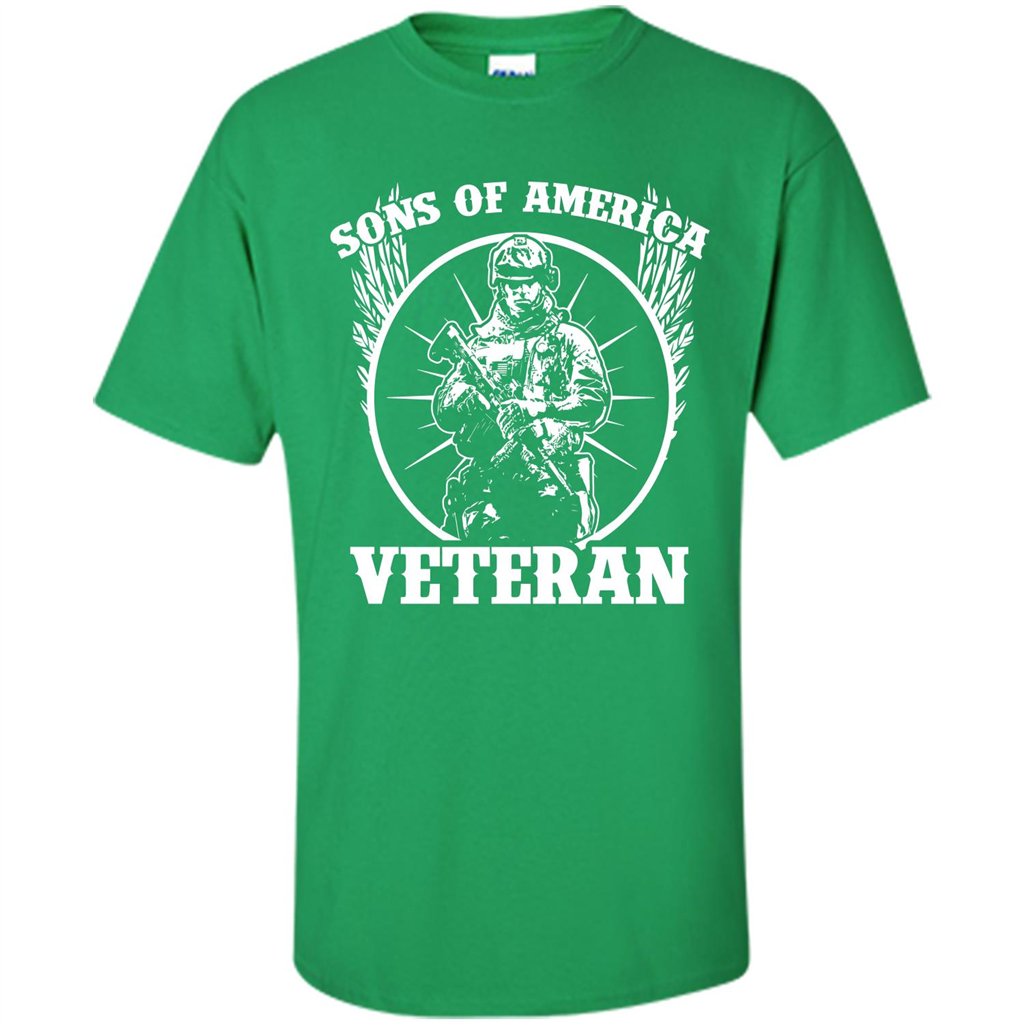 Military T-shirt Sons Of America Veteran Irish Green