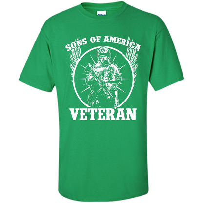 Military T-shirt Sons Of America Veteran Irish Green