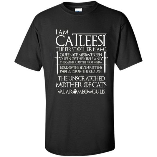 Mother Of Cats Catleesi Funny T-shirt Black
