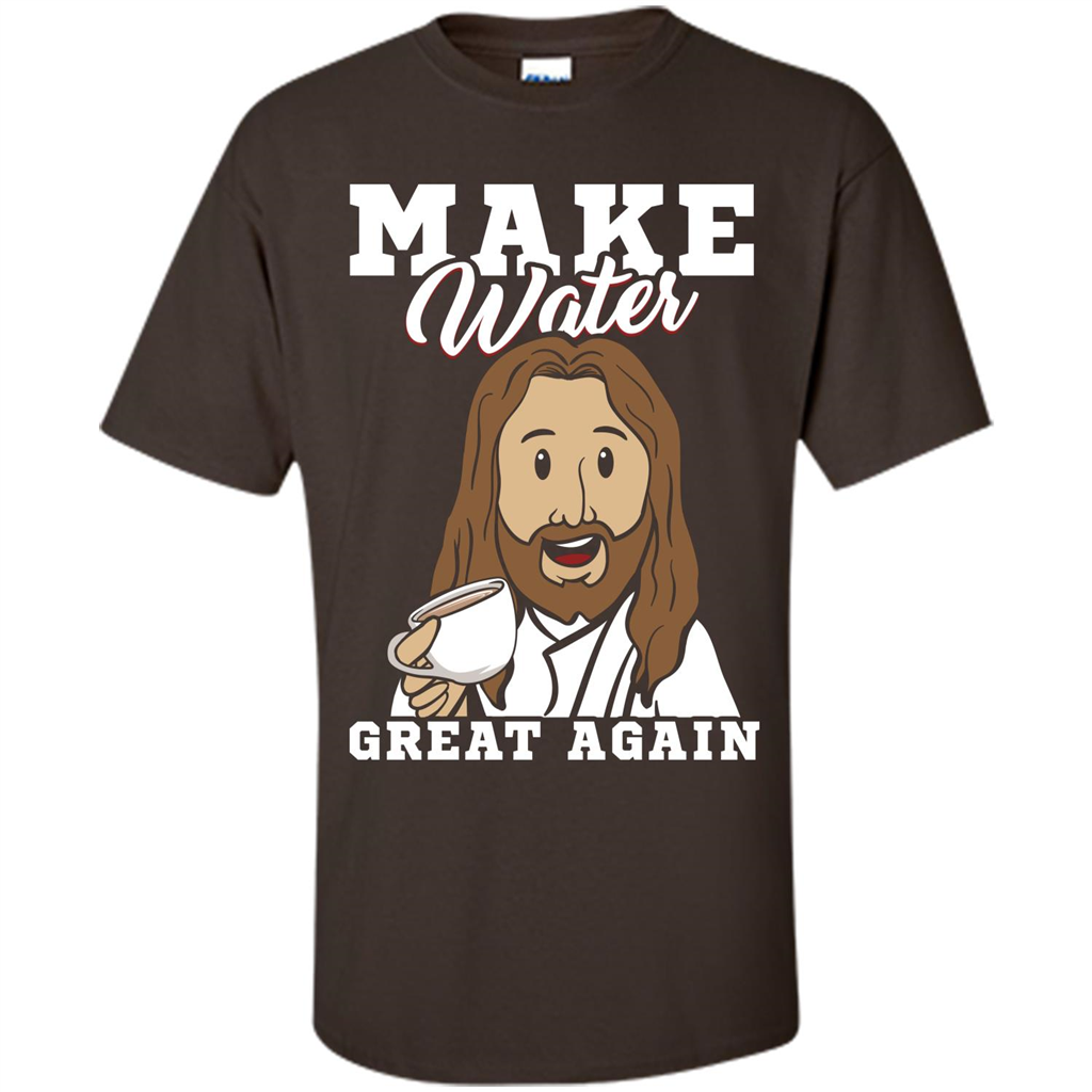 Jesus T-Shirt Make Water Great Again Dark Chocolate