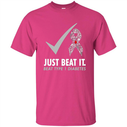 Just Beat It T-shirt Beat Type 1 Diabetes Heliconia