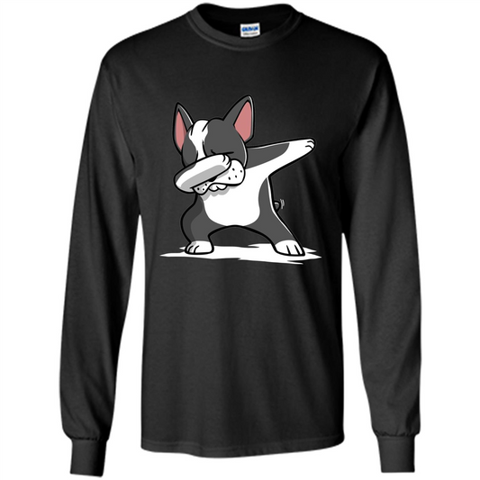 Dabbing Boston Terrier Dog T-Shirt Dab Dance T-shirt Black