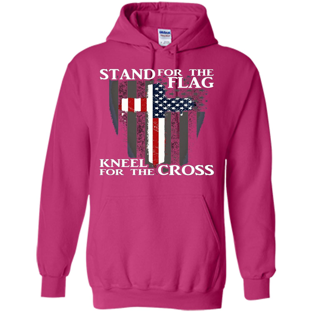 Stand For The Flag Kneel For The Cross T-Shirt Heliconia