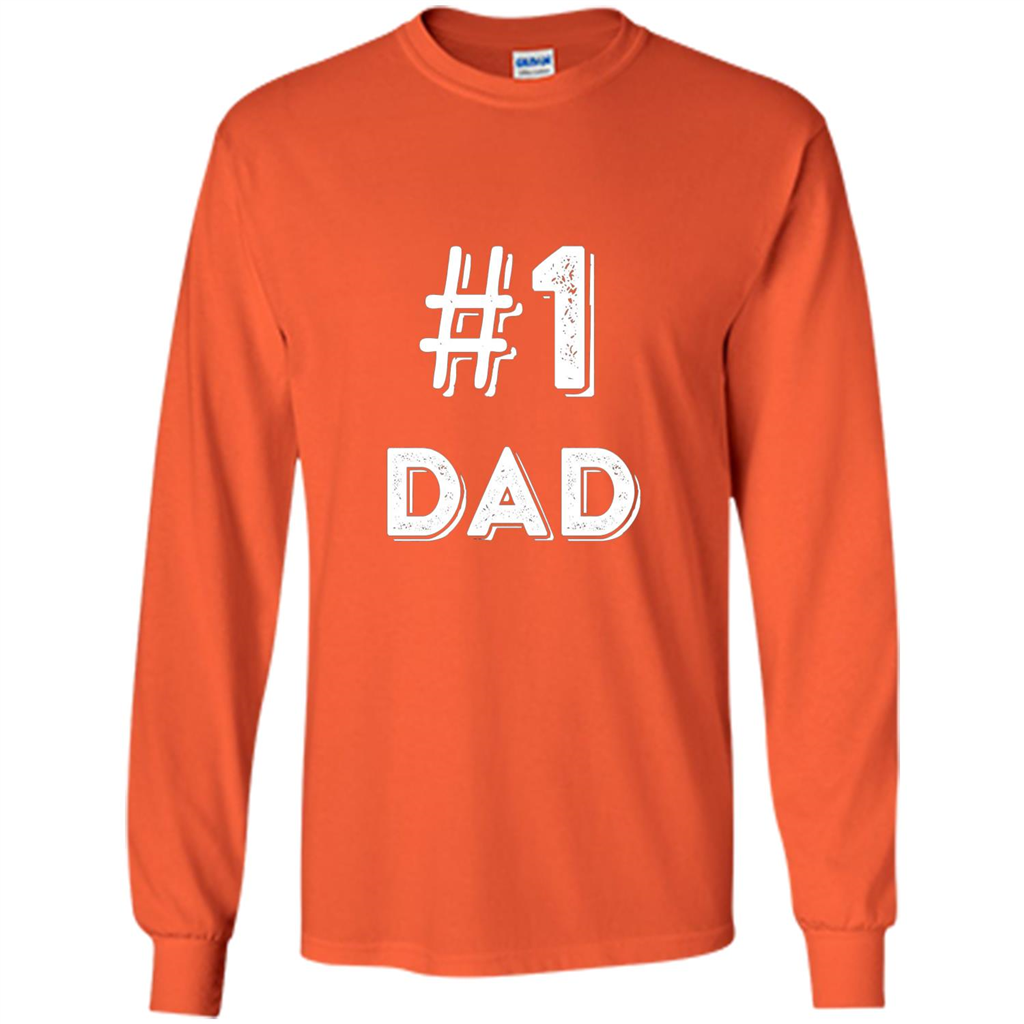 Fathers Day T-shirt Dad No.1 T-shirt Orange