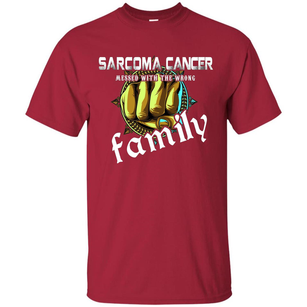 Sarcoma Cancer Messed With The Wrong Family T-shirt Cardinal