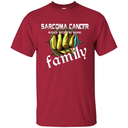 Sarcoma Cancer Messed With The Wrong Family T-shirt Cardinal
