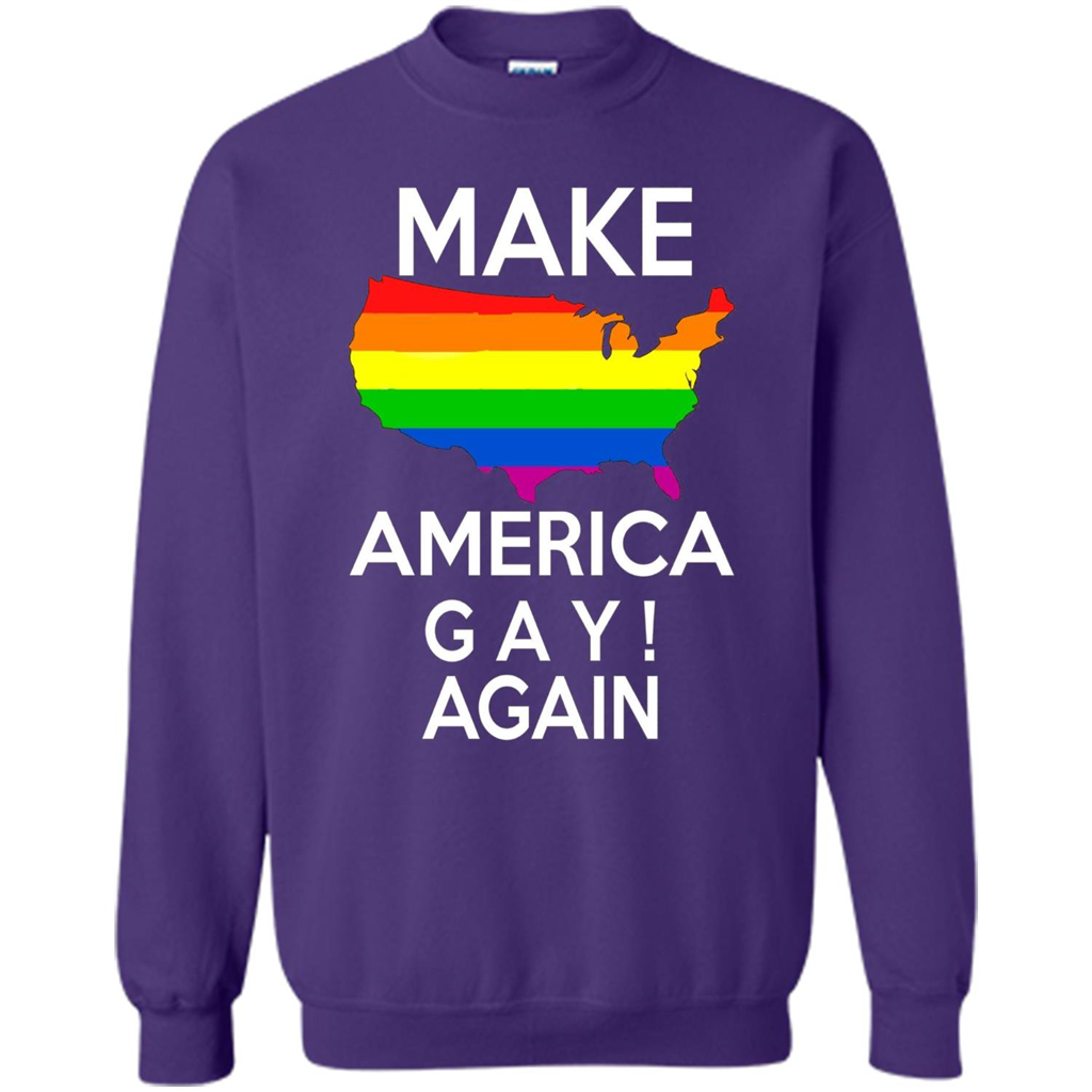 LGBT Pride T-shirt Make America Gay Again Tshirt Purple