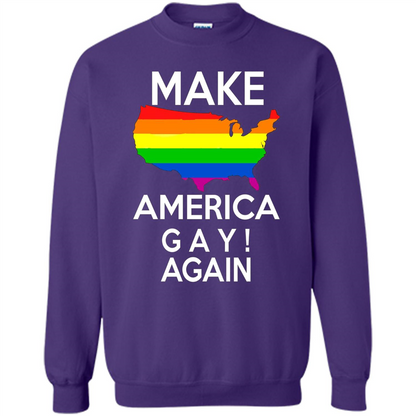 LGBT Pride T-shirt Make America Gay Again Tshirt Purple
