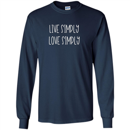 Live Simply Love Simply T-shirt Navy