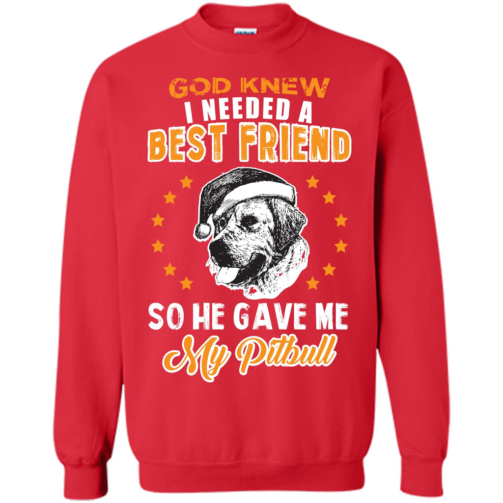 Pitbull T-shirt God Knew I Needed A Best Friend