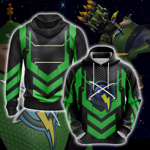 Captain Qwark Symbol Unisex 3D Hoodie