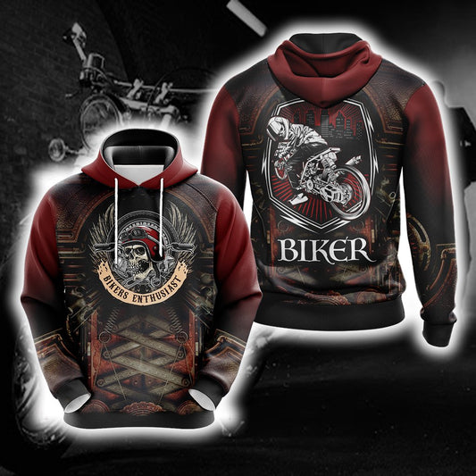 Biker Enthusiast Unisex 3D Hoodie