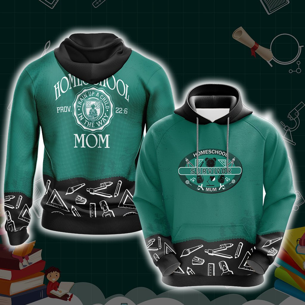 Homeschool Mom Family Unisex 3D Hoodie