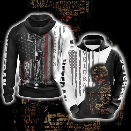 Veteran New Look Unisex 3D Hoodie