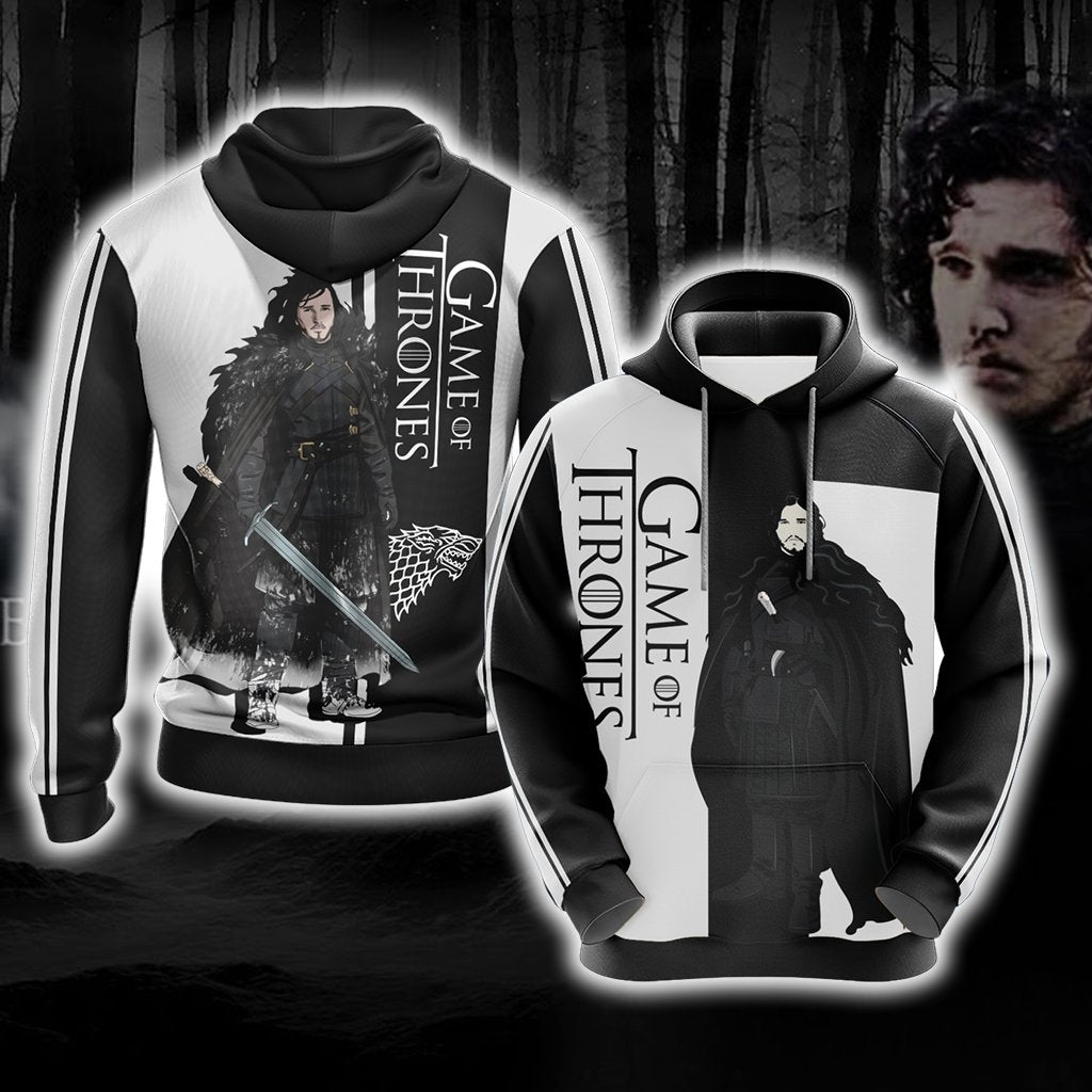Game Of Thrones - Jon Snow Character 3D Hoodie