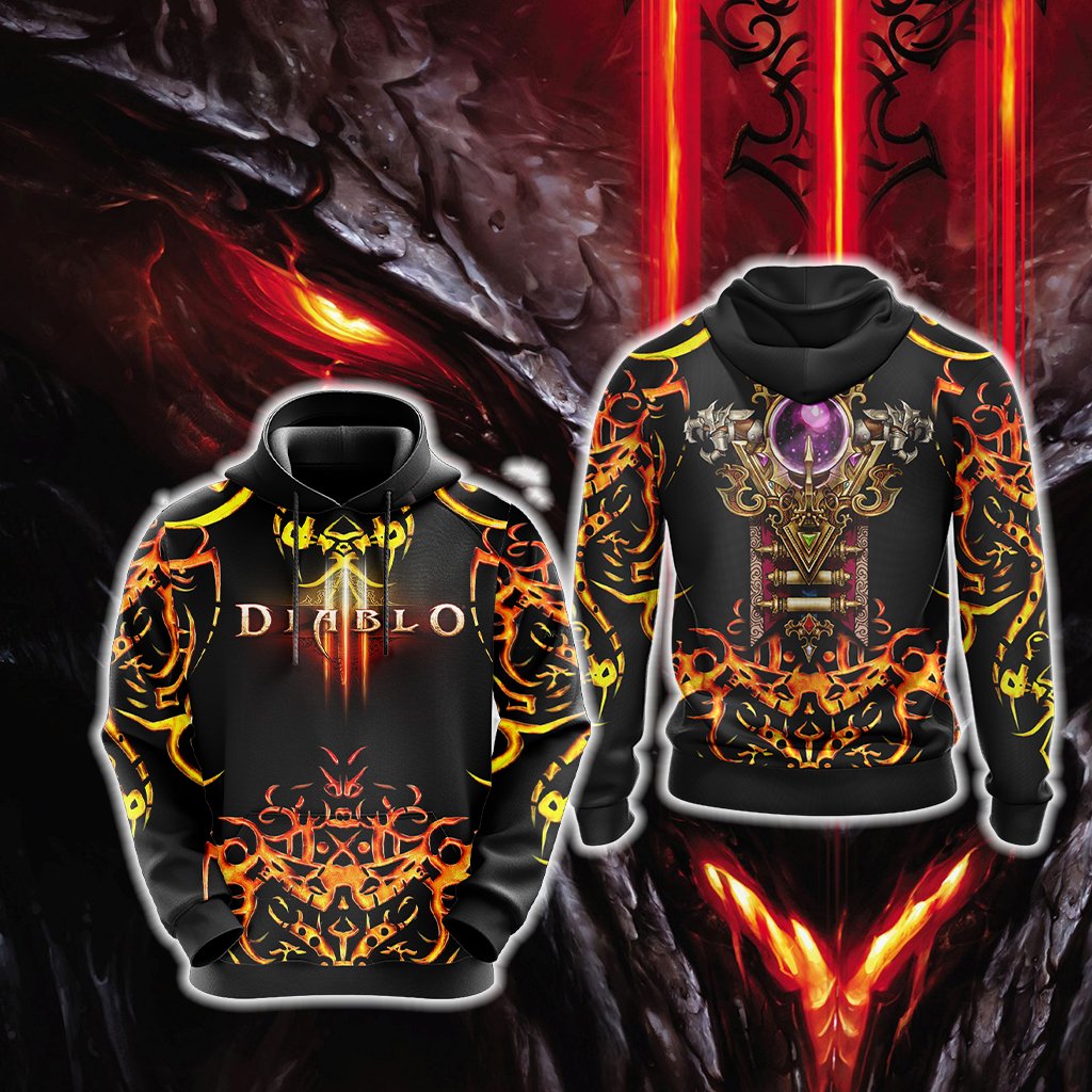 Diablo III - Class Crests 3D Hoodie