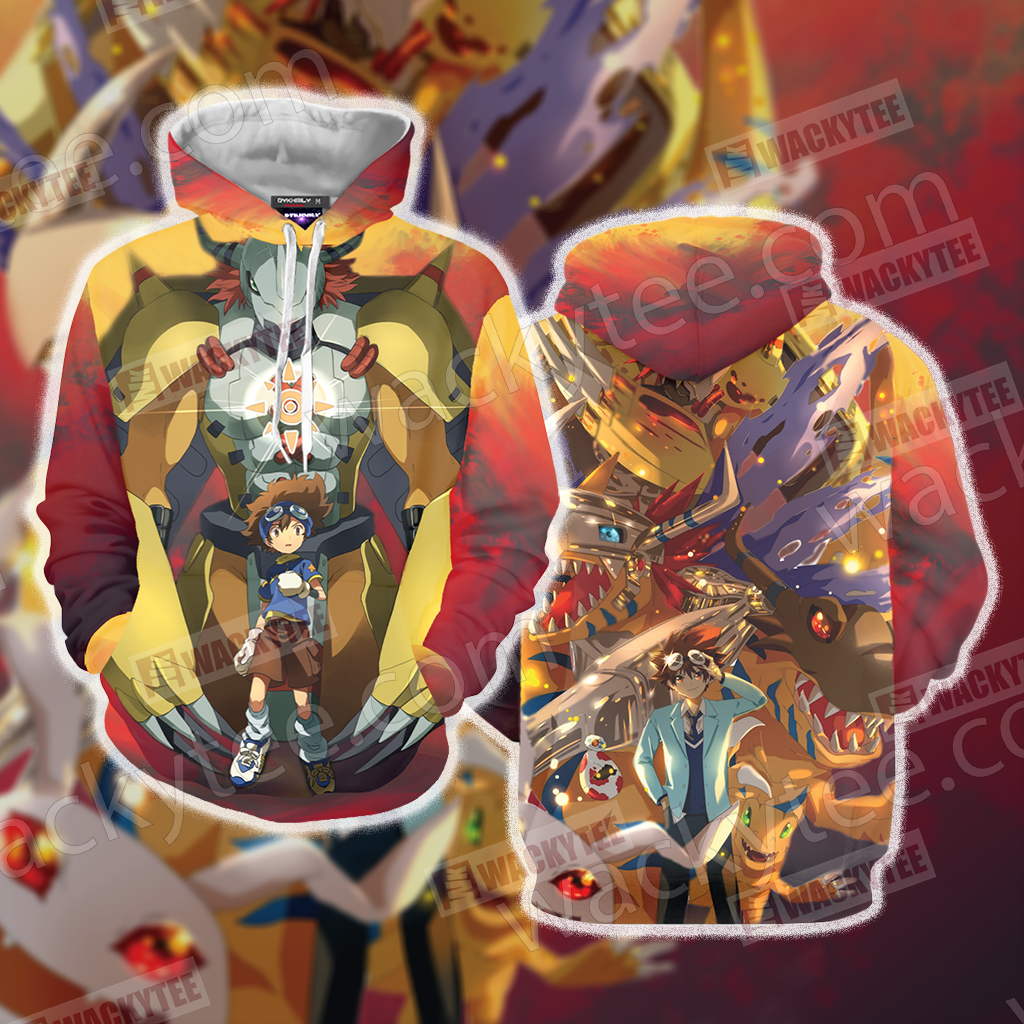 Digimon Greymon And Yagami Taichi New Unisex 3D Hoodie