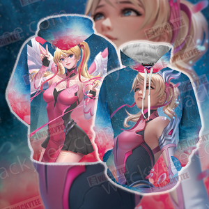 Overwatch Pink Mercy 3D Hoodie