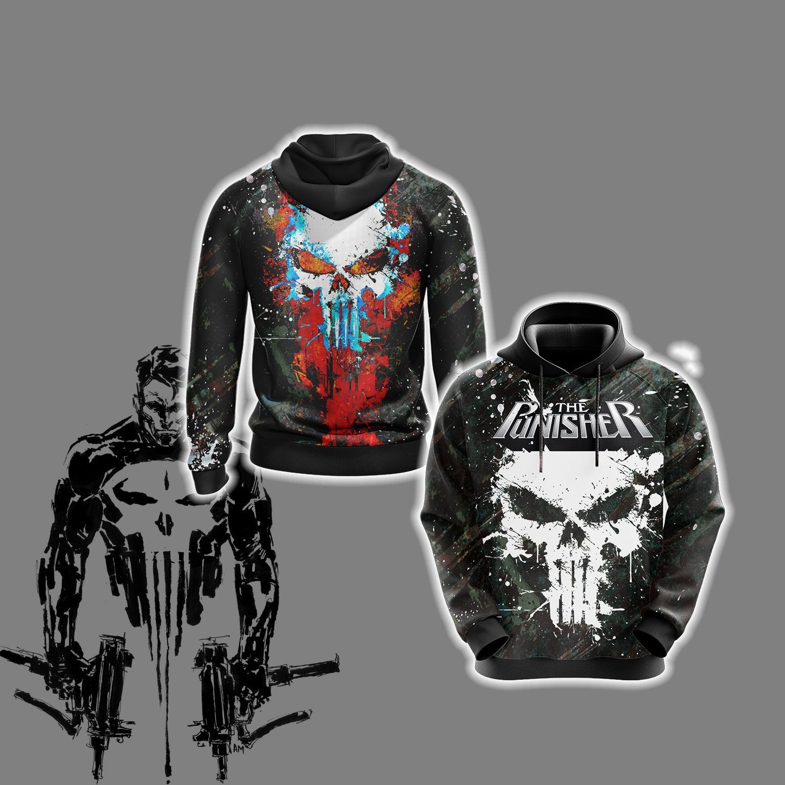 The Punisher New Look Unisex 3D Hoodie