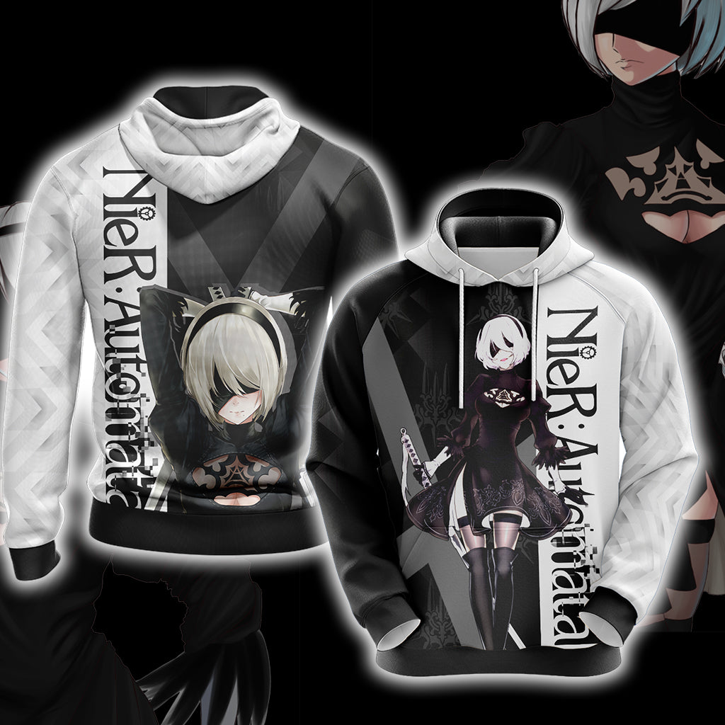 Nier Automata - 2B Unisex 3D Hoodie