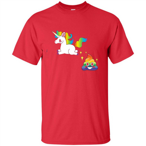 Unicorn Rainbow Poop Funny Cute Emojis T-shirt