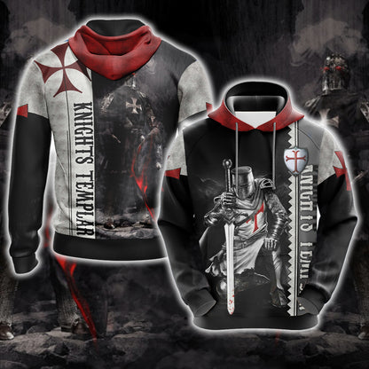 Christian - Knights Templar Unisex 3D Hoodie