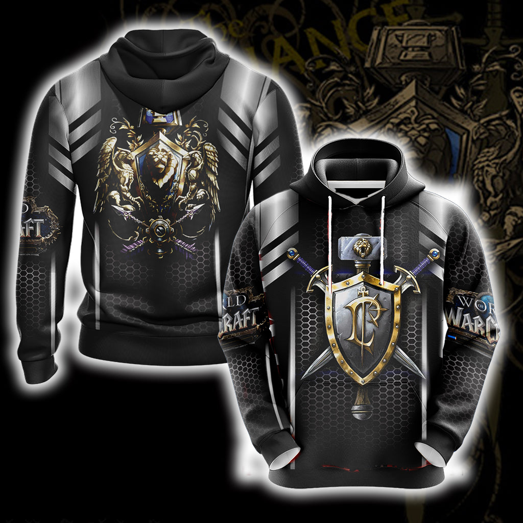 World Of Warcraft - For the Alliance New Look Unisex 3D Hoodie