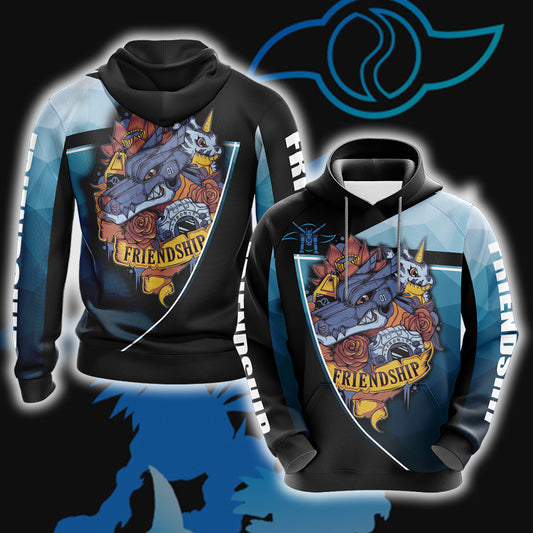 Digimon - Friendship Unisex 3D Hoodie